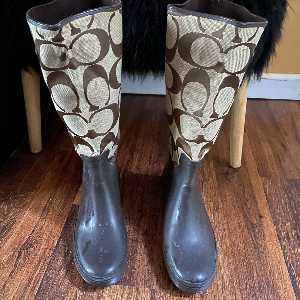 Coach rain boots